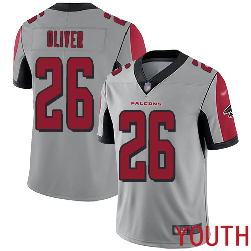 Atlanta Falcons Limited Silver Youth Isaiah Oliver Jersey NFL Football #26 Inverted Legend